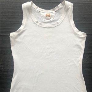 White workout tank top